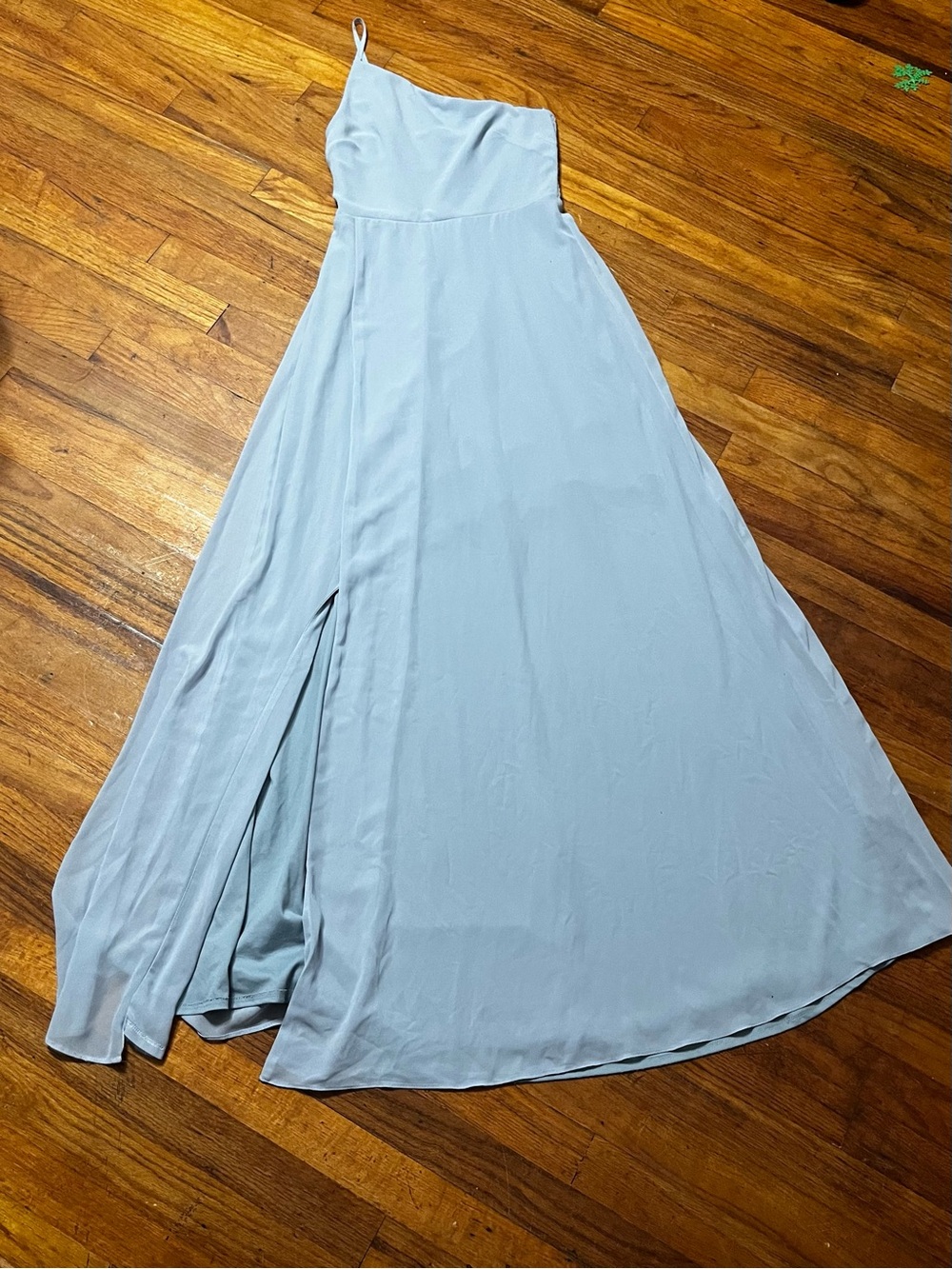 Show Me Your MuMu Light Blue One-Shoulder Slip Gown
